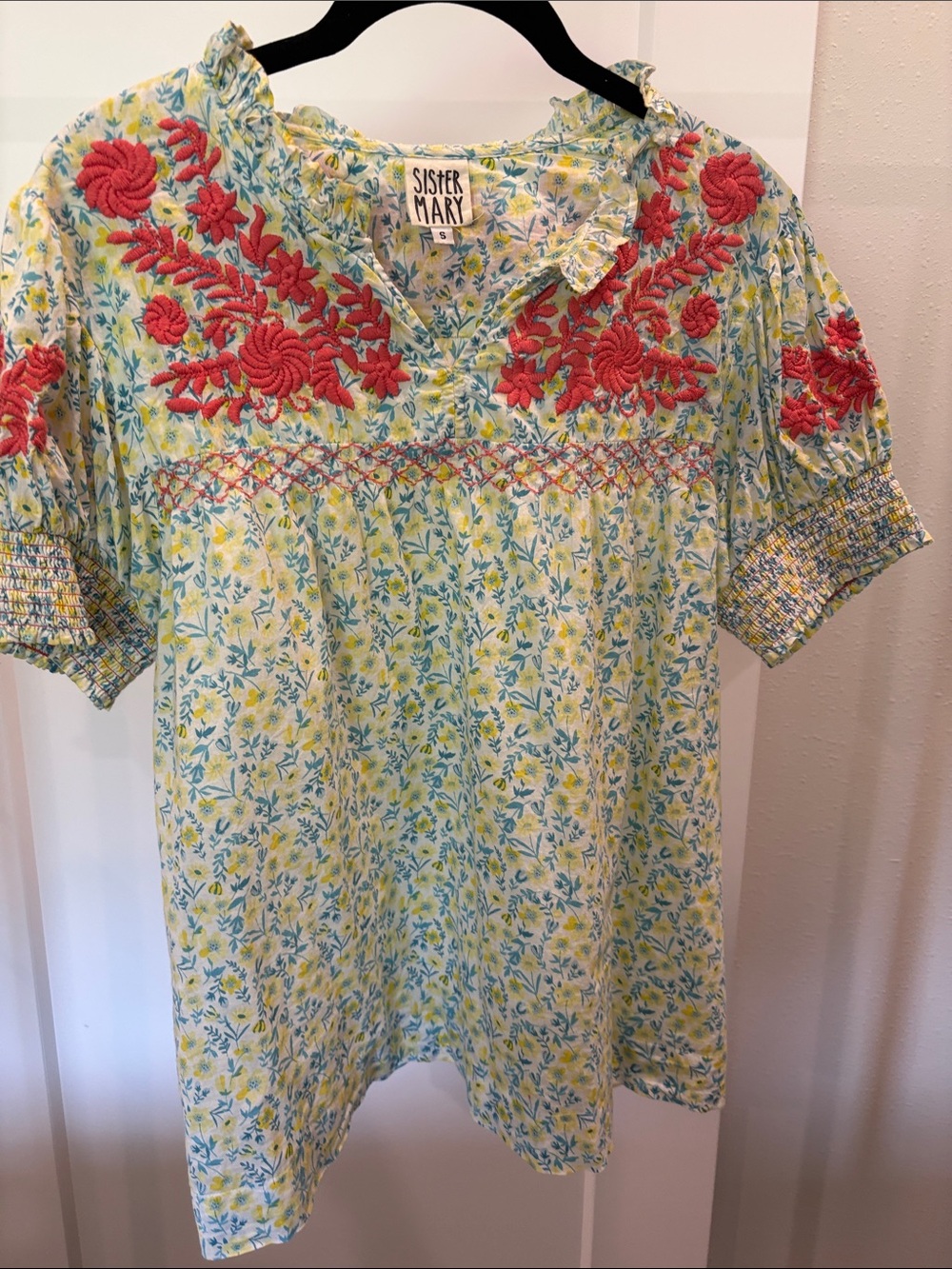 Sister Mary Floral Embroidered Too